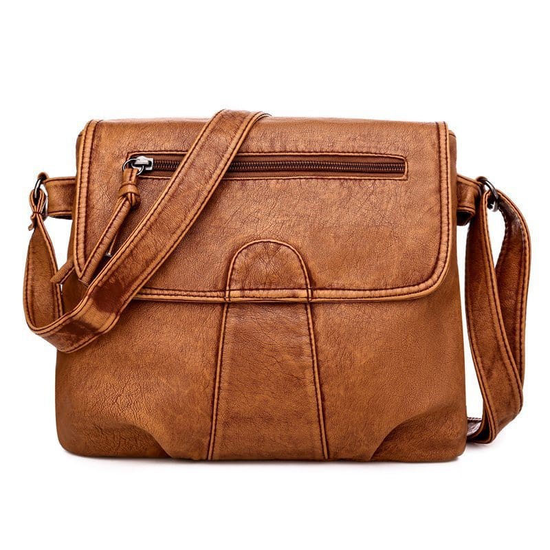 Women&#39;s Soft Leather Retro One Shoulder Large Capacity Bag