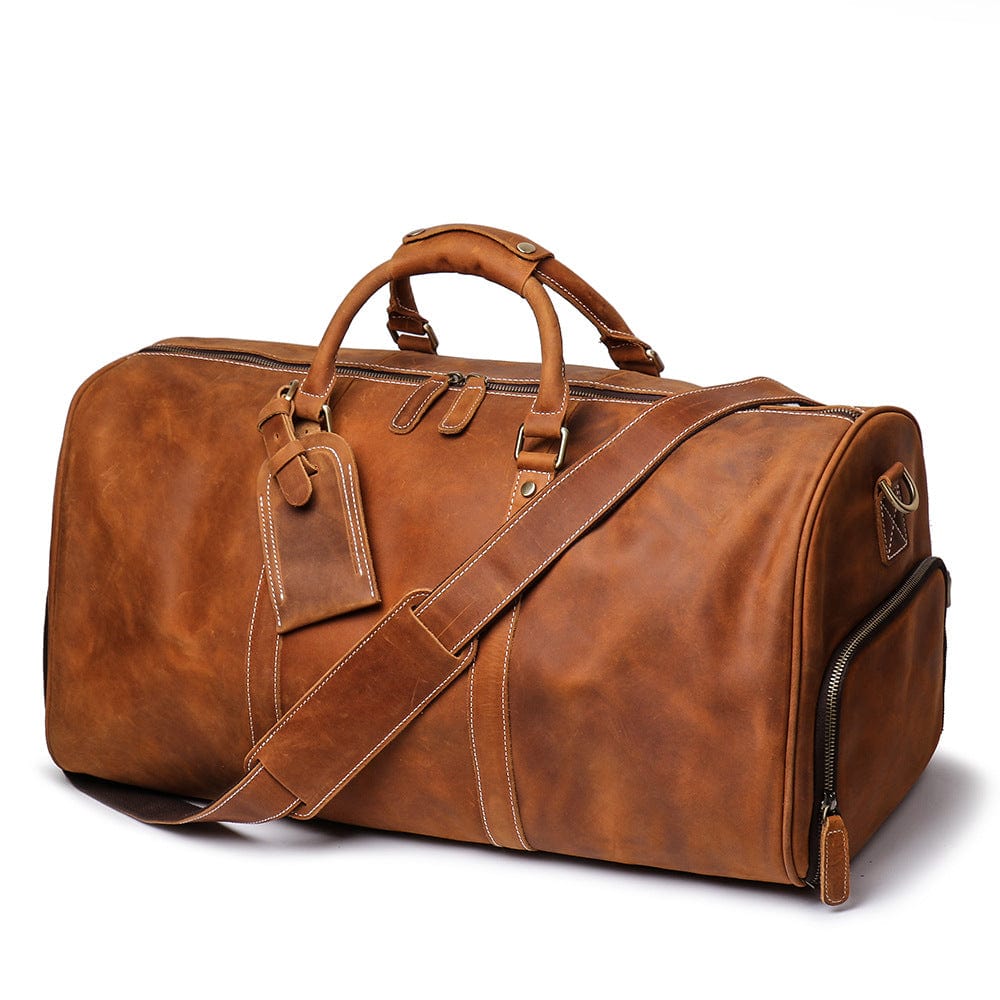 High-Capacity Hand Luggage Bag In First Layer Cowhide