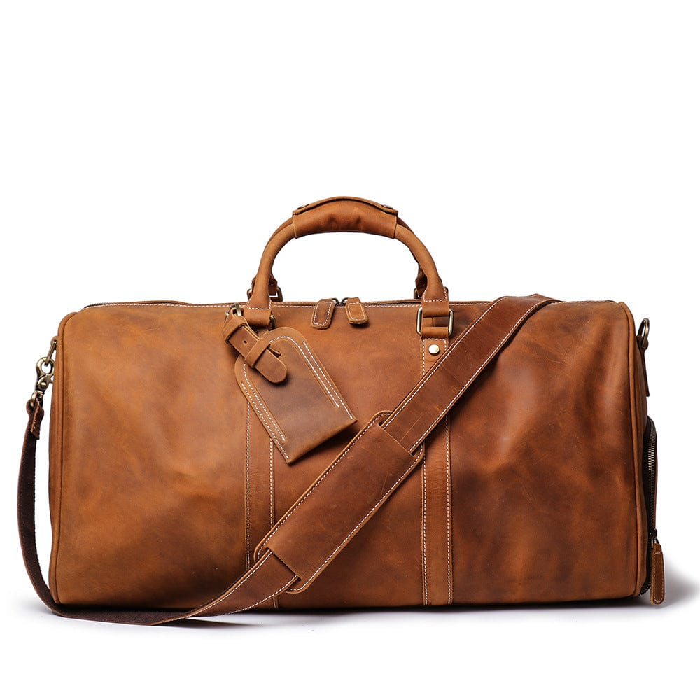 High-Capacity Hand Luggage Bag In First Layer Cowhide