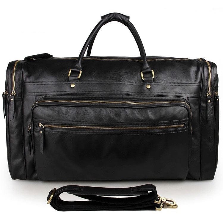 High-Capacity Leather Travel Bag In The First Layer Of Cowhide