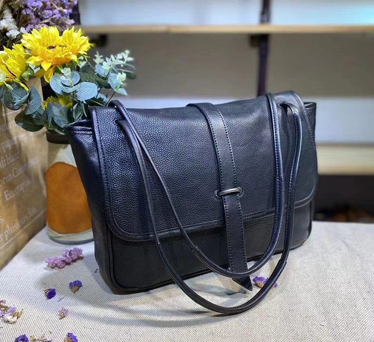 Vegetable Tanned Leather Large Capacity Single Shoulder Retro Messenger Bag