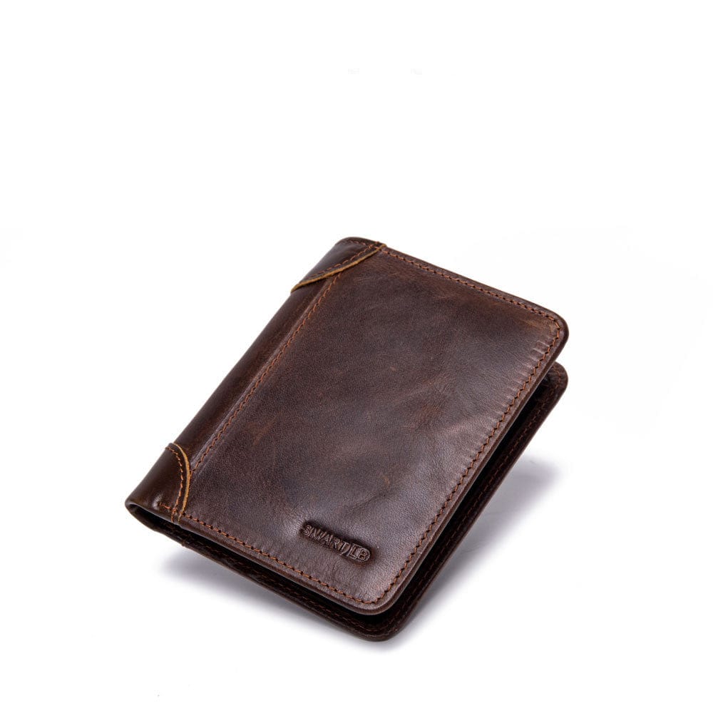 Men&#39;s Leather Multi-card Smart Anti-lost Wallet