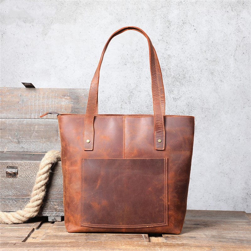 Cowhide Casual Leather Men&#39;s And Women&#39;s Shoulder Bag
