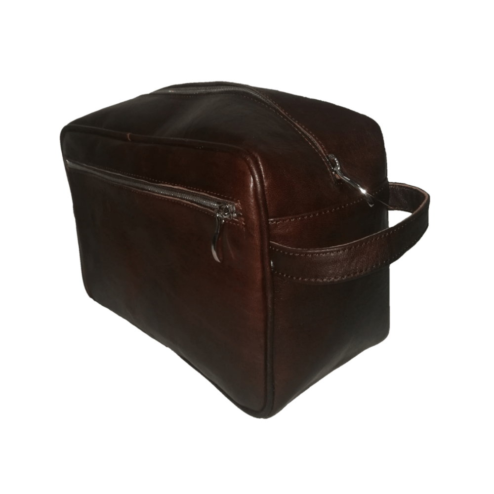 Handcrafted Leather Dopp Kits Men’s Toiletry Bag Travel Organizer Groomsmen Gift 2 color - nomad&amp;fashion